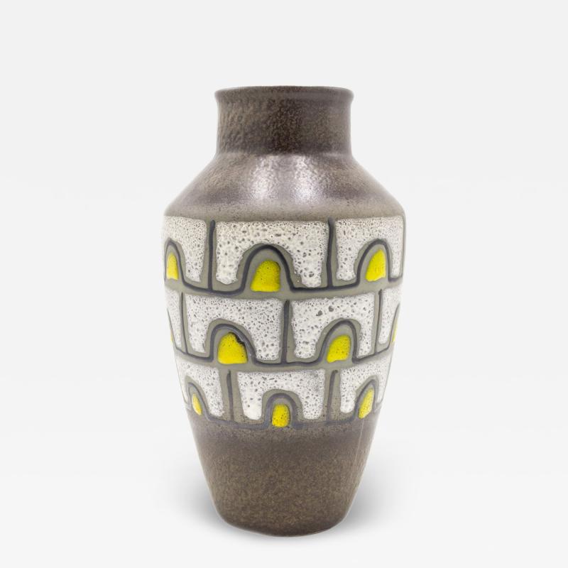 German Brown and Yellow Vase