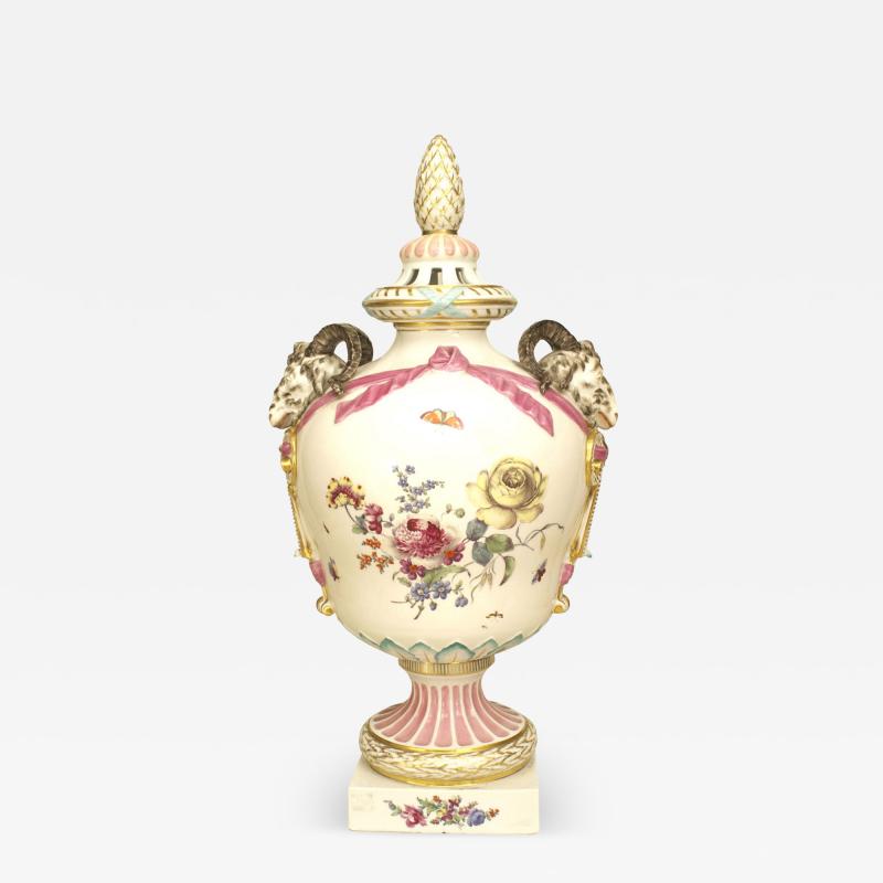 German Porcelain Floral Urn