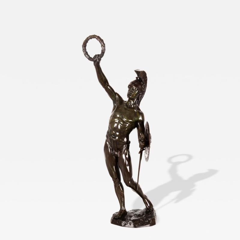 German School Bronze Sculpture of Victorious Achilles circa 1900