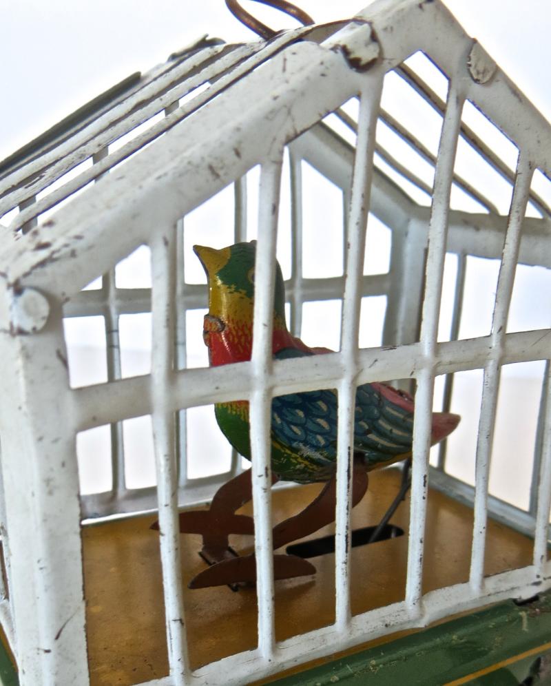 German "Song Bird in Cage" Toy, Circa 1920