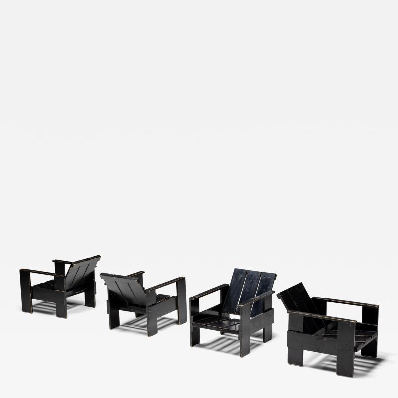 Gerrit Rietveld Crate Chairs by Gerrit Rietveld Netherlands 1940s