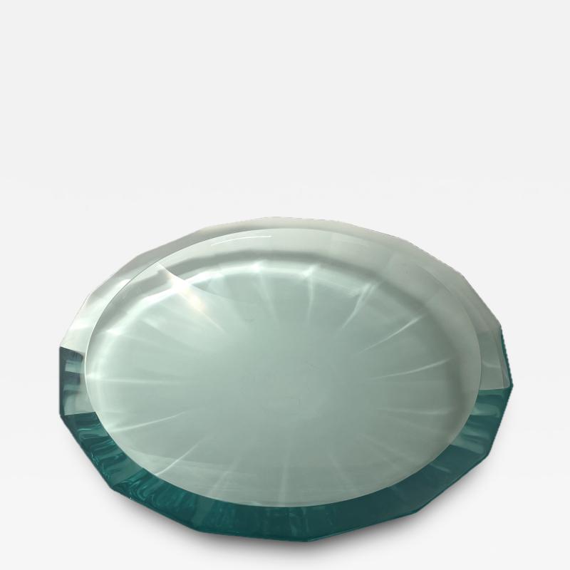 Ghir Studio Contemporary Crystal Bowl with Gemmed Decoration Hand Crafted by Ghir Studio