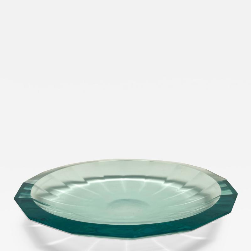 Ghir Studio Glass Bowl with Faceted Exterior entirely Handcrafted by Ghir Studio