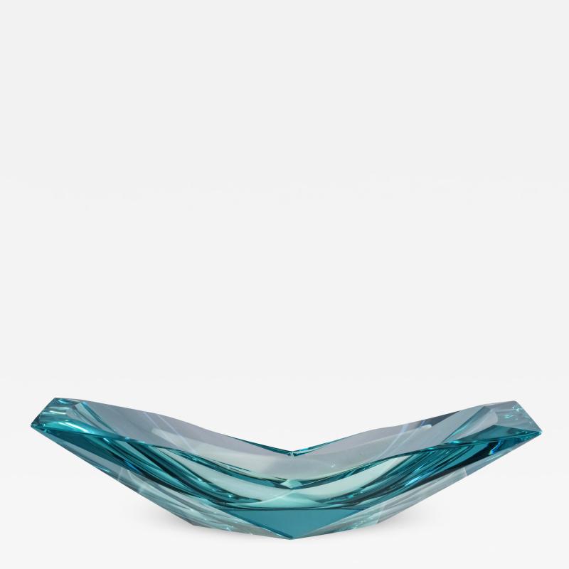 Ghir Studio Papillon Artistic Bowl in Aquamarine Crystal by Ghir Studio