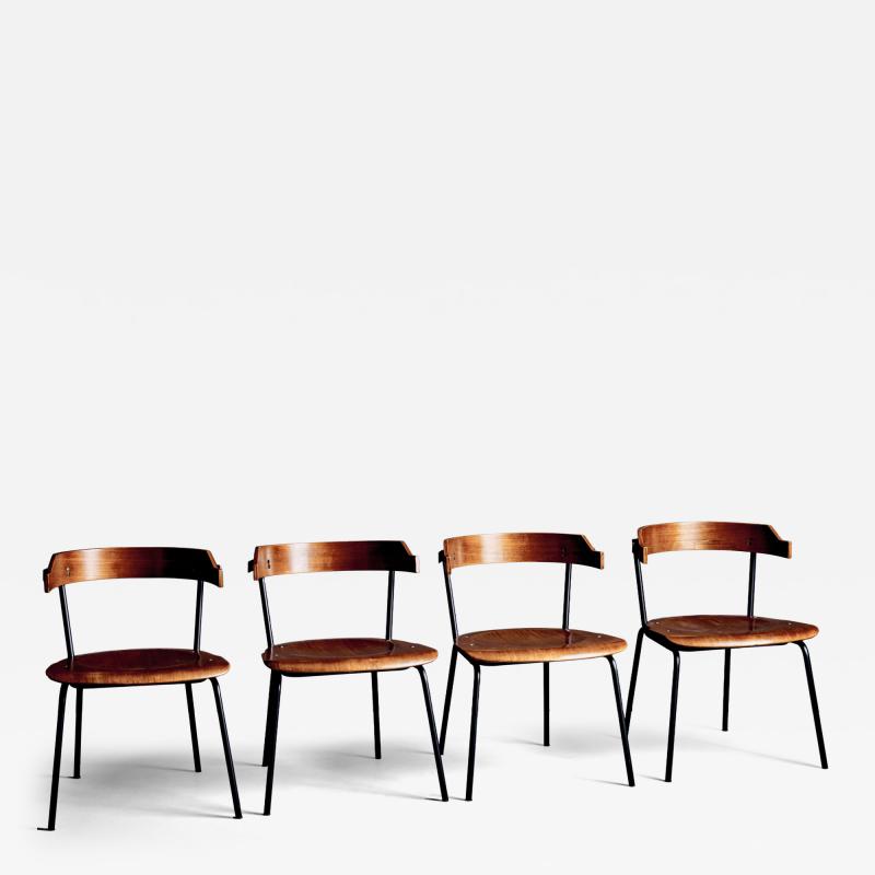 Giampiero Vitelli Plywood Chair Set by Giampiero Vitelli for Rossi dAlbizzate