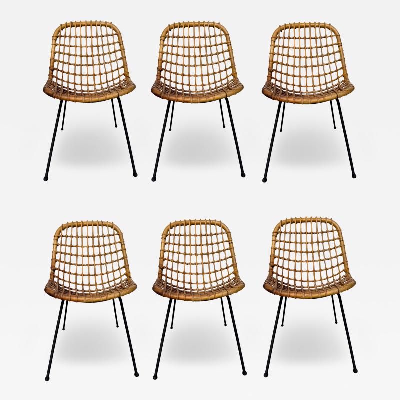 Gian Franco Legler Set of six chairs attributed to G Franco Legler Ed Bonacina Italy circa 1960