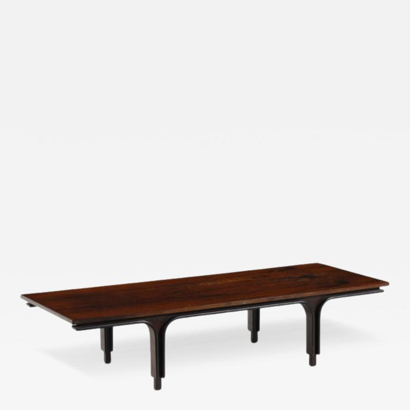 Gianfranco Frattini 1960s Gianfranco Frattini rosewood coffee table Italy