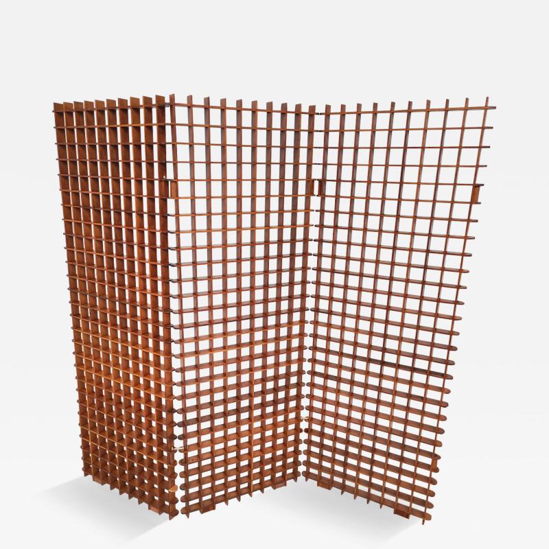 Gianfranco Frattini Mid Century Modern Italian Folding Screen by Gianfranco Frattini