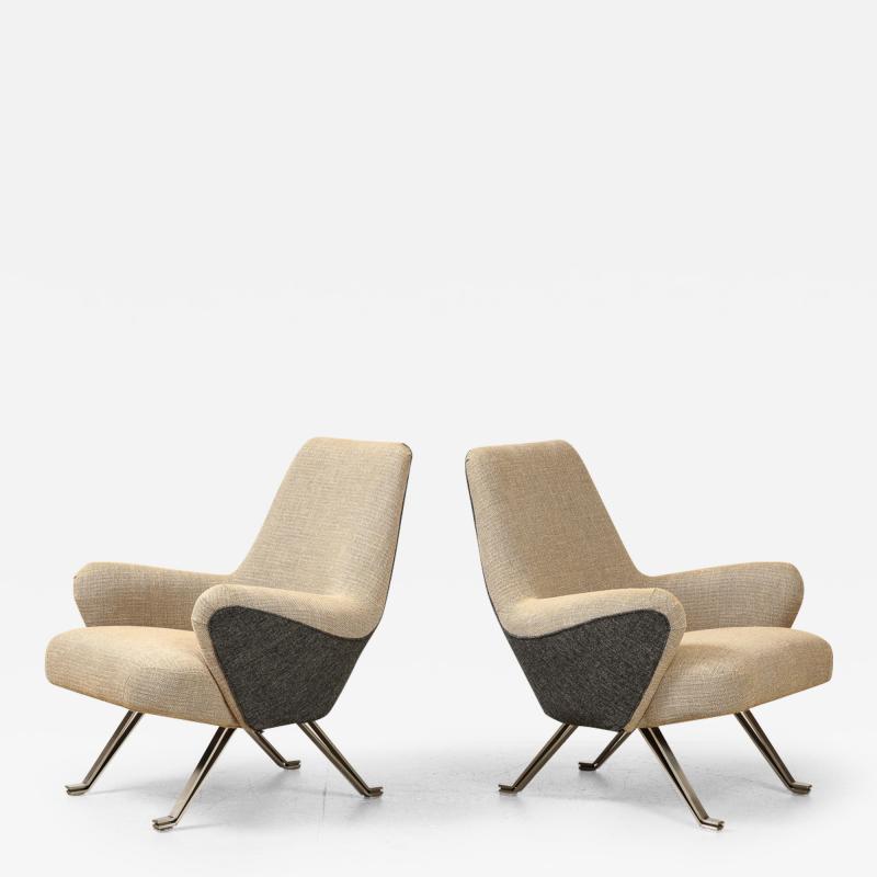 Gianni Moscatelli Pair of Lounge Chairs by Gianni Moscatelli for Formanova