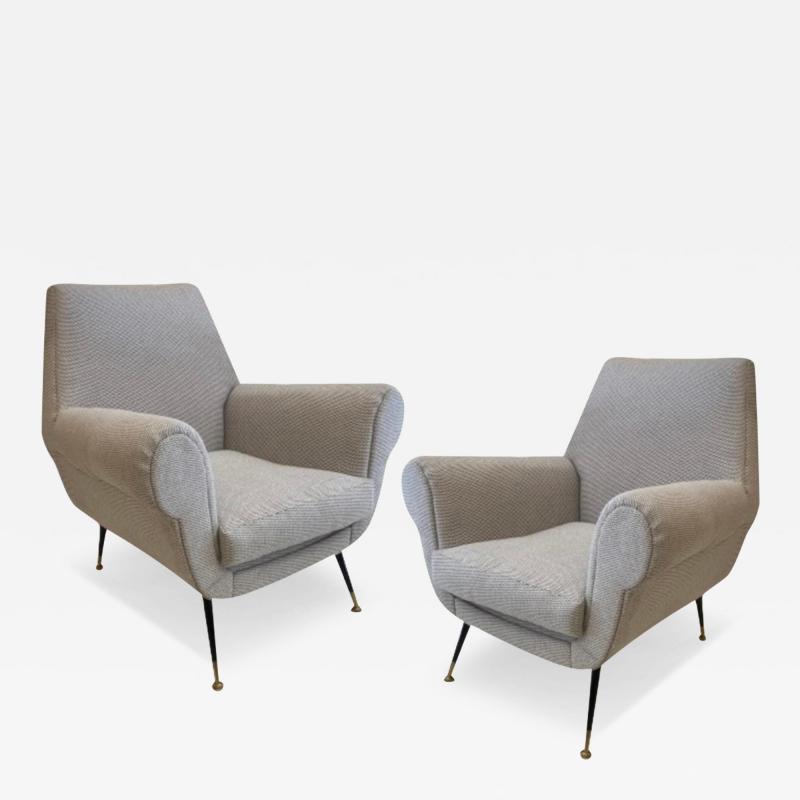 Gigi Radice Pair of Italian Gigi Radice Armchairs from the 1950s