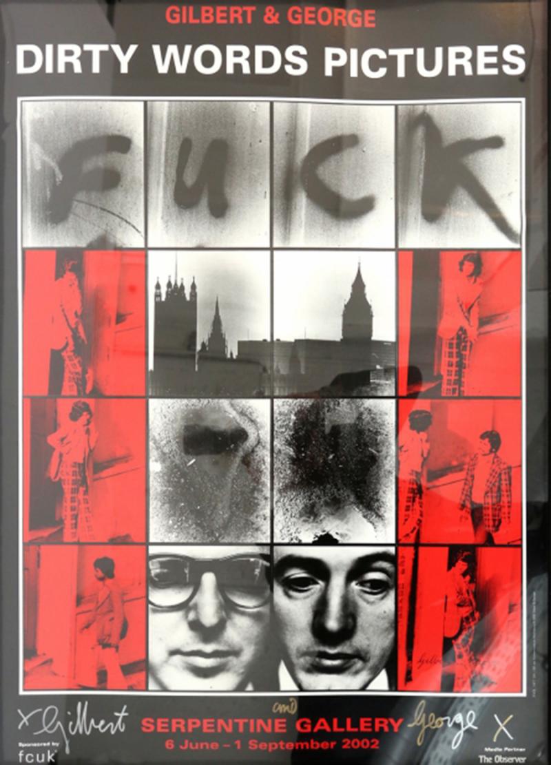 Gilbert George Dirty Words Pictures Fuck by Gilbert George