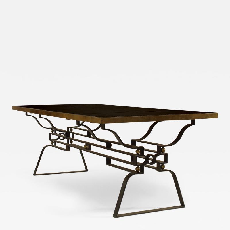 Gilbert Poillerat French Post War Design 1950s Iron Dining Table
