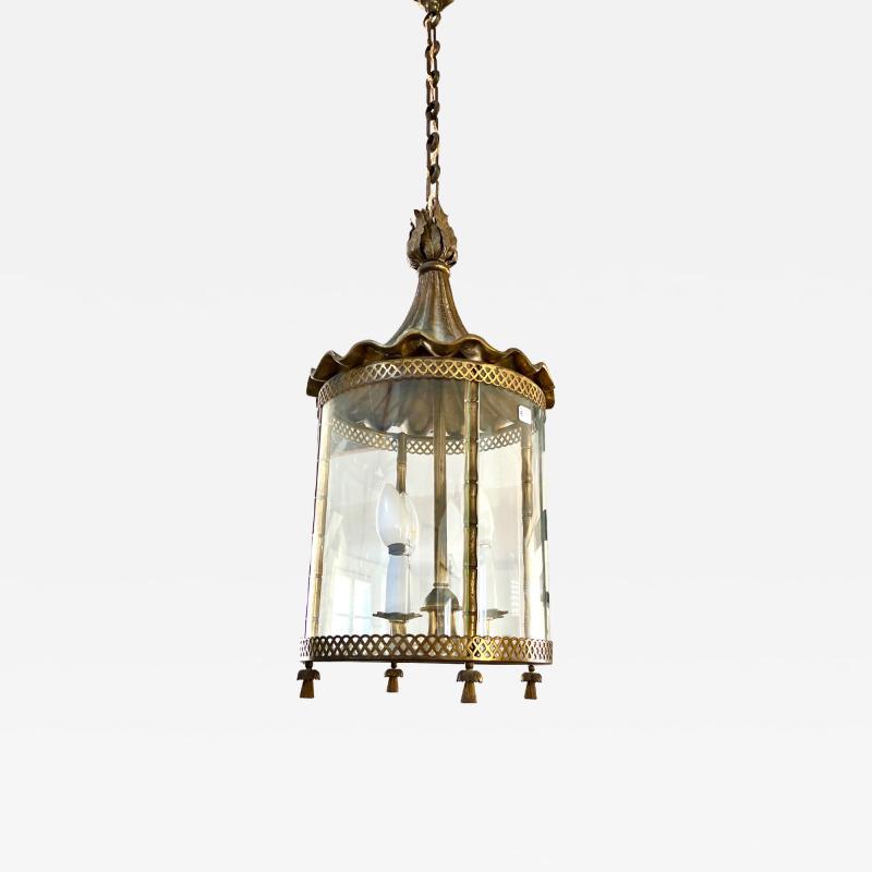 Gilbert Poillerat Gilbert Poillerat solid gold bronze neo classic lantern