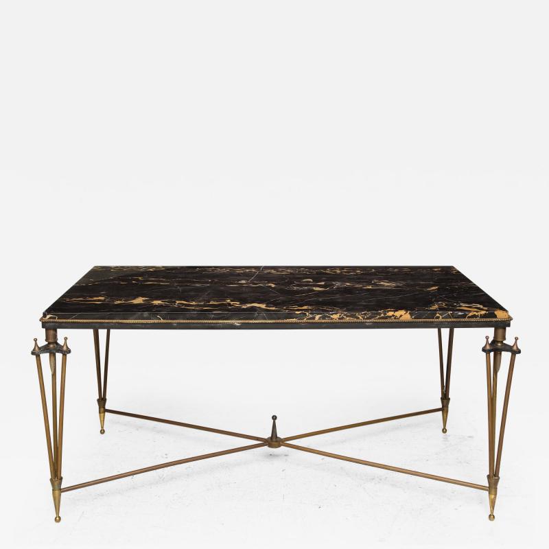 Gilbert Poillerat Rare Bronze and Iron Coffee Table Design Inspired by Gilbert Poillerat