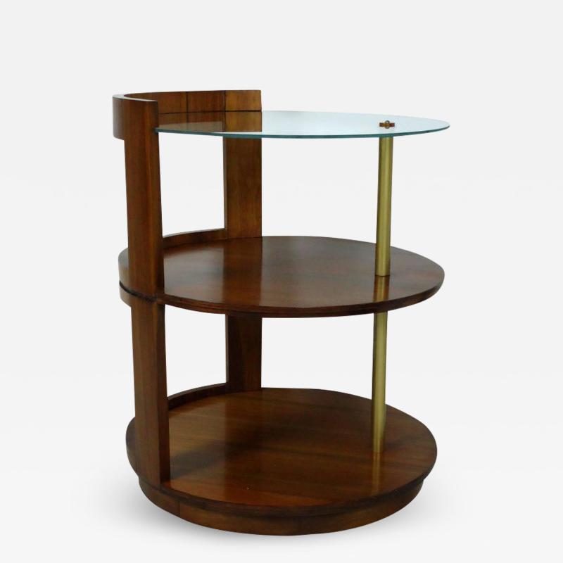 Gilbert Rohde Rare Gilbert Rohde Three Tier Side Table or Nightstand for Herman Miller