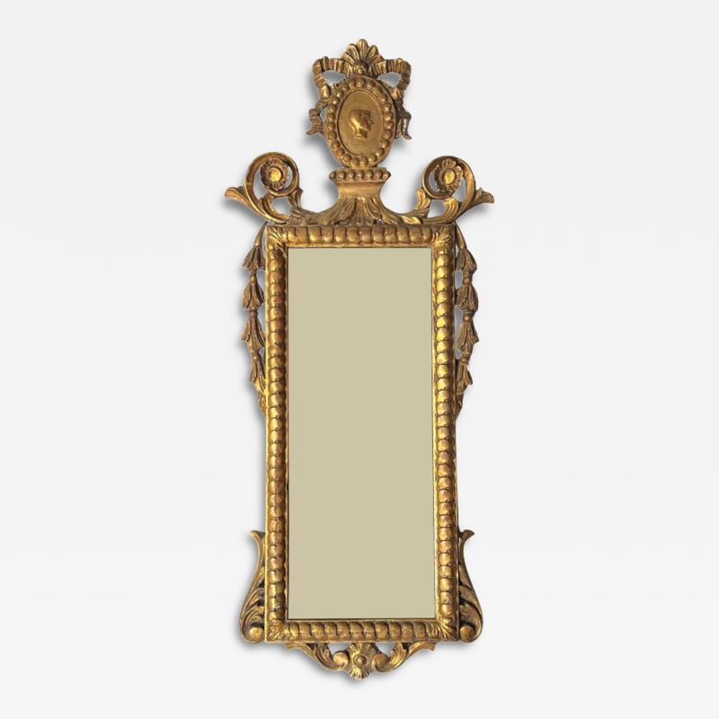 Gilded Neoclassical Gilt Mirror Mid 20th Century