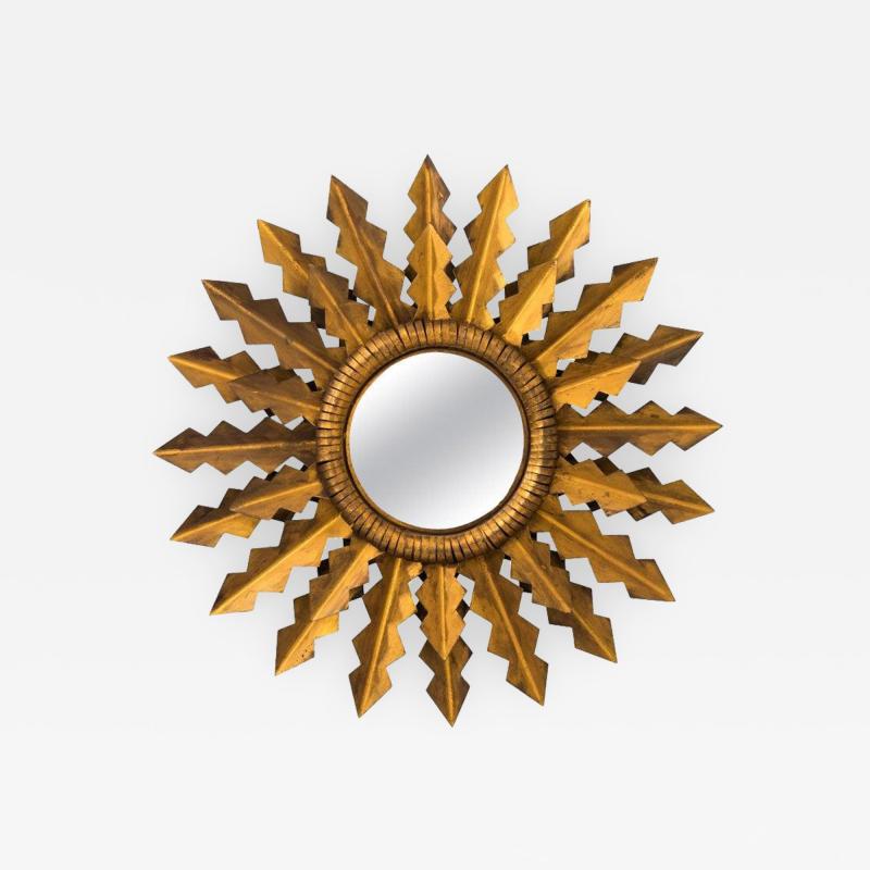 Gilded Sunburst Tole Mirror