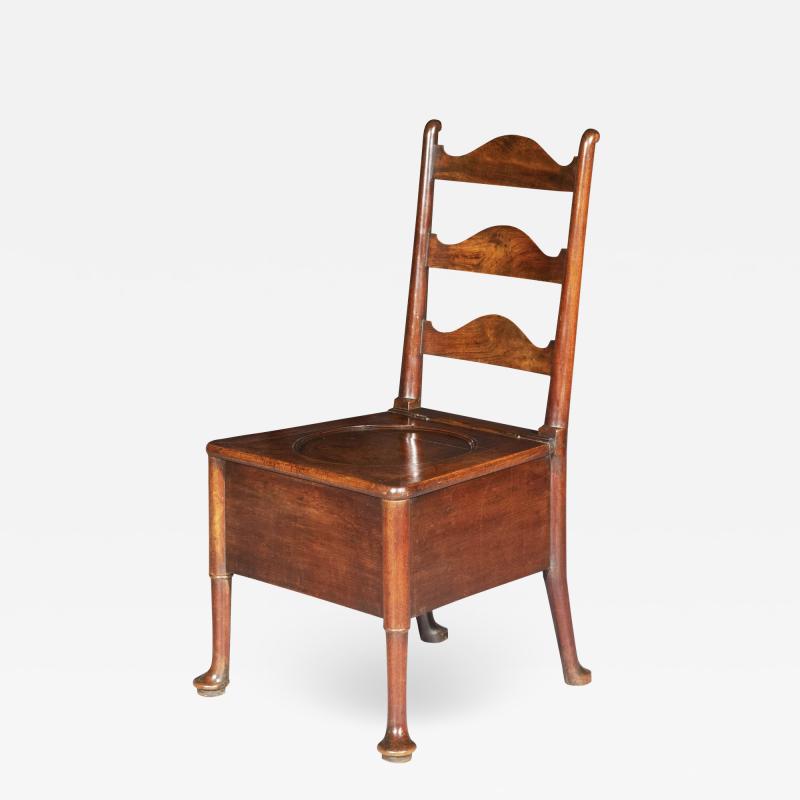 Giles Grendey English Georgian Ladder Back Country Chair or Kitchen Chair