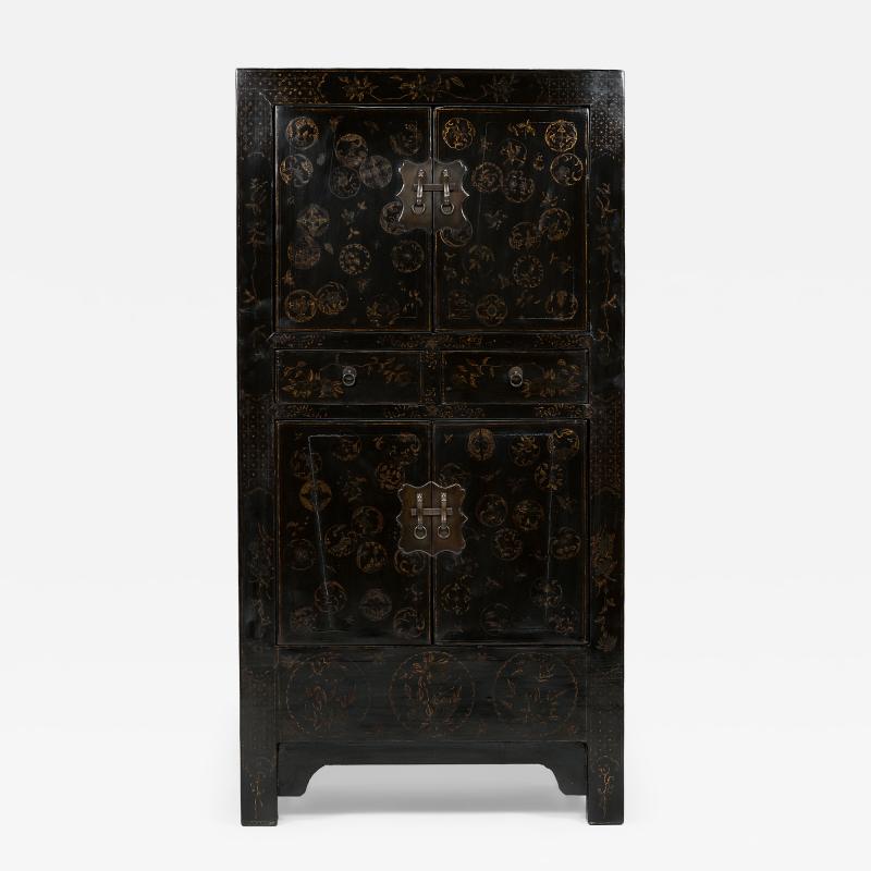 Gilt Black Lacquer Shanxi Cabinet