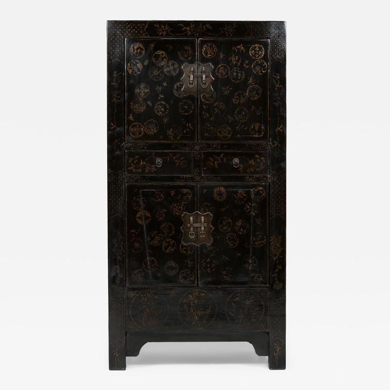 Gilt Black Lacquer Shanxi Cabinet