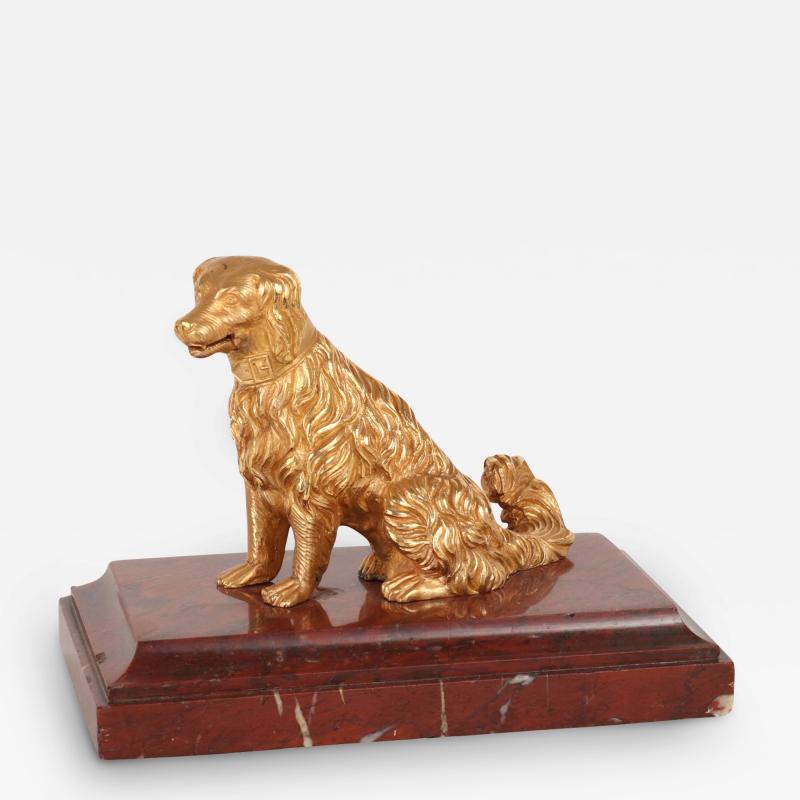 Gilt Bronze Dog Paper Clip 19th c