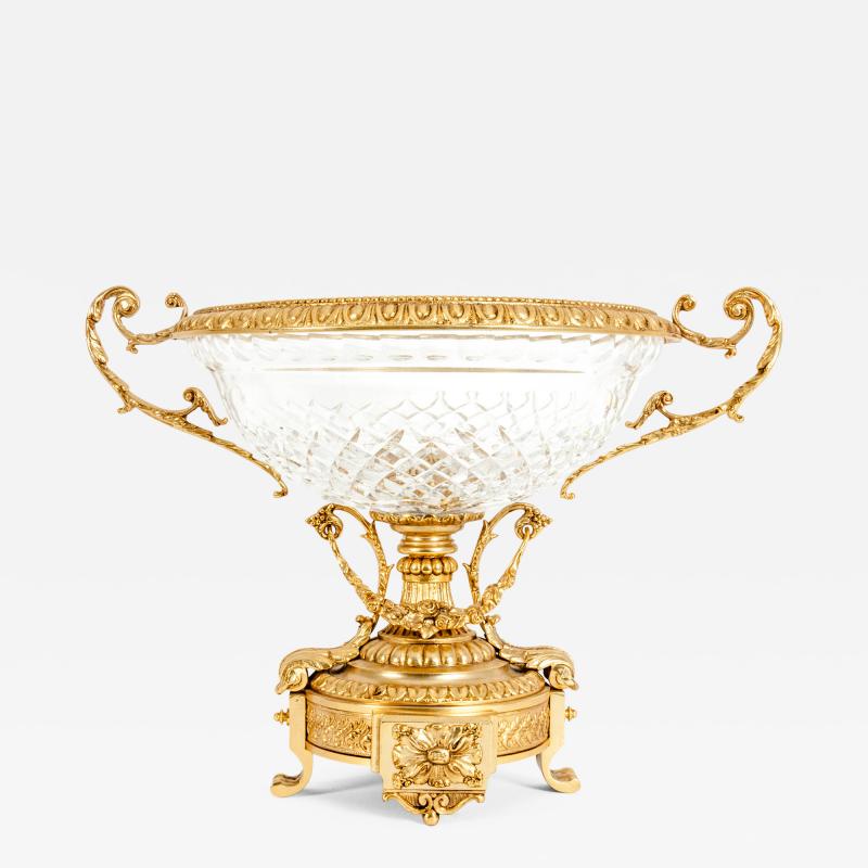 Gilt Bronze Mounted Crystal Centerpiece