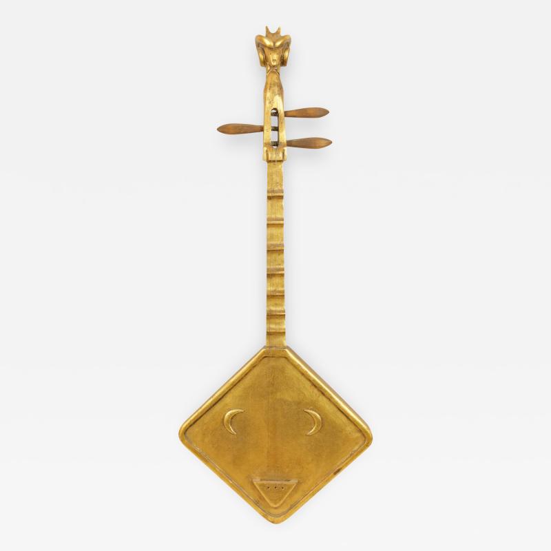 Gilt Decorative String Instrument Wall Hanging