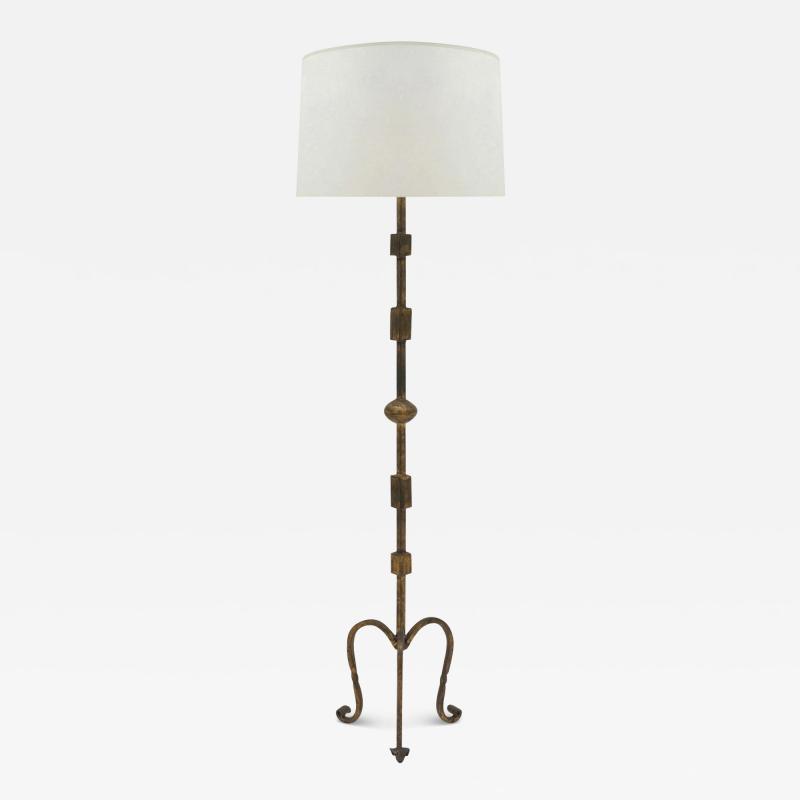 Gilt Iron Standing Lamp