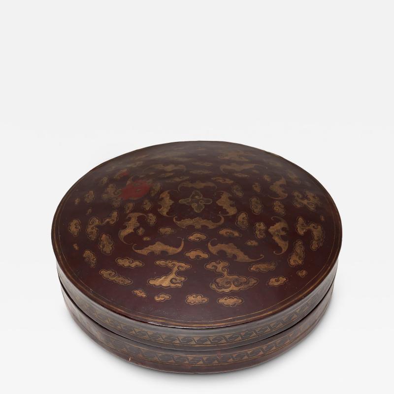 Gilt Lacquer Hat Box