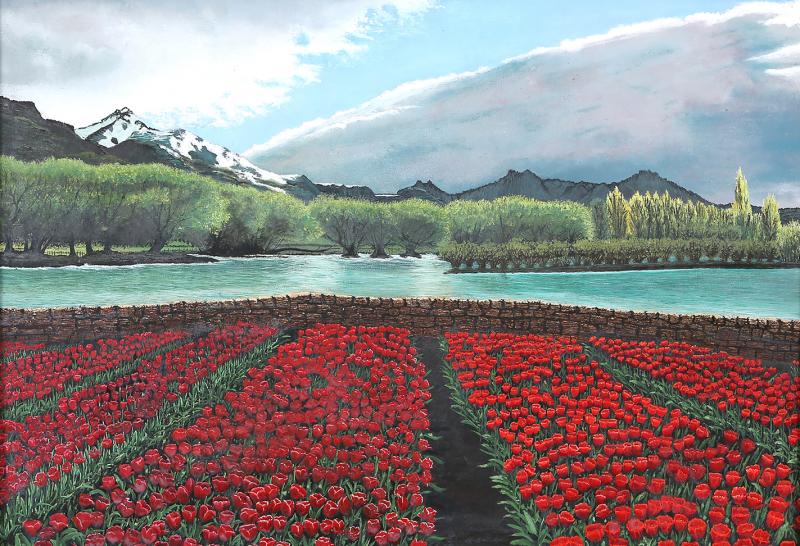 Gilt Wood Framed Oil Canvas Still Life Painting