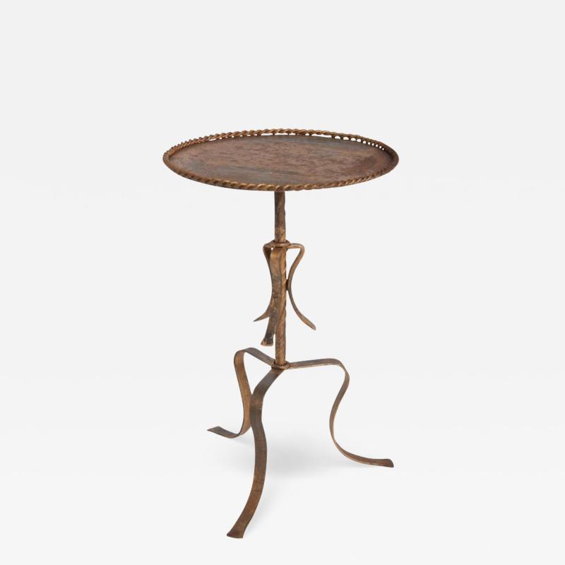 Gilt Wrought Iron Side Table