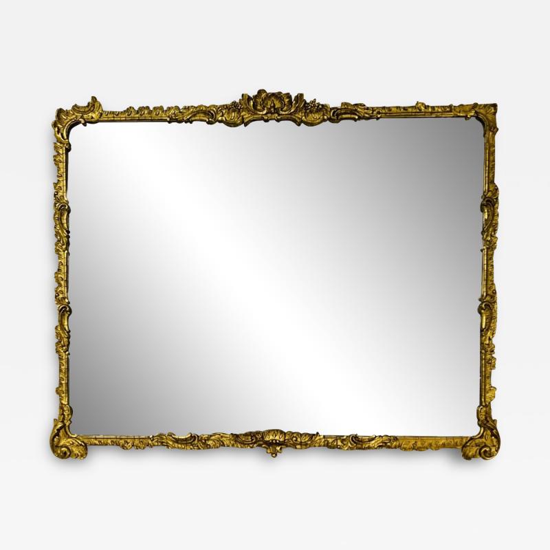 Giltwood Gesso Wall or Console Mirrors Beveled Mirror Circa 1930s