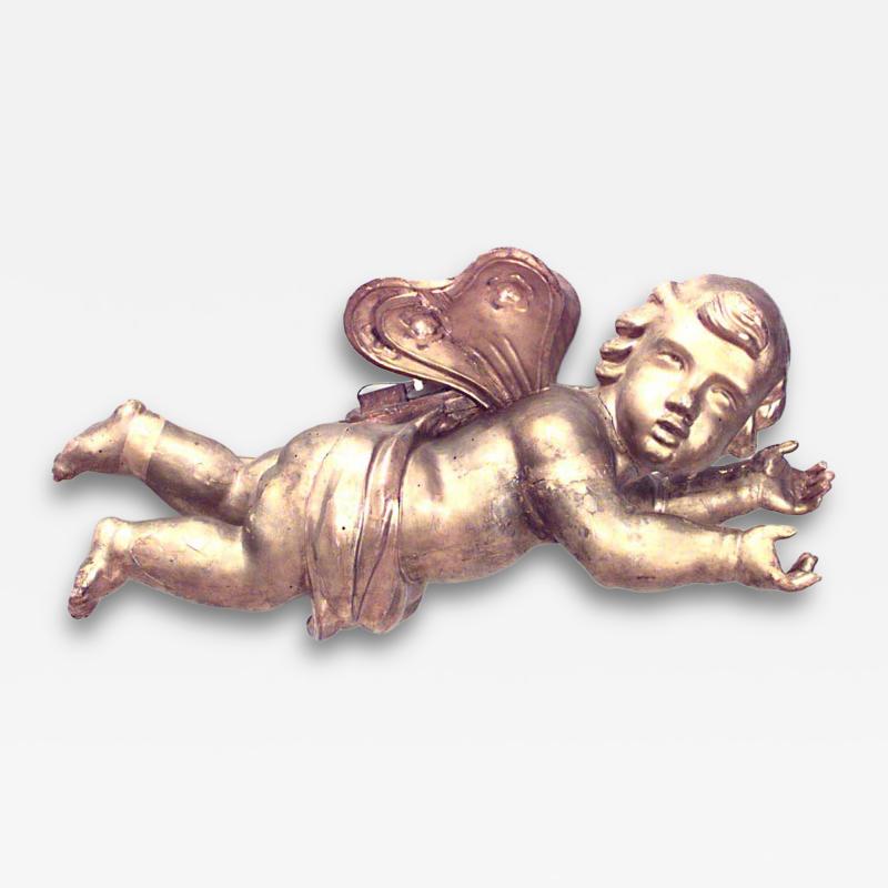 Giltwood Hanging Cupid Figure