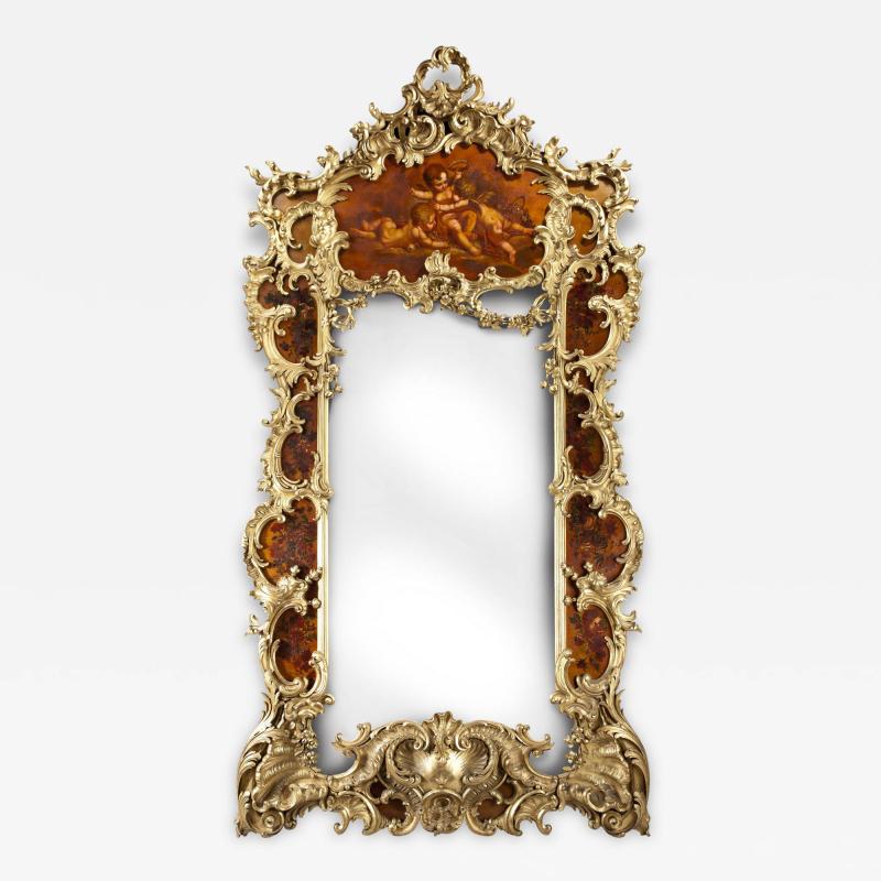 Giltwood and Vernis Martin Mirror