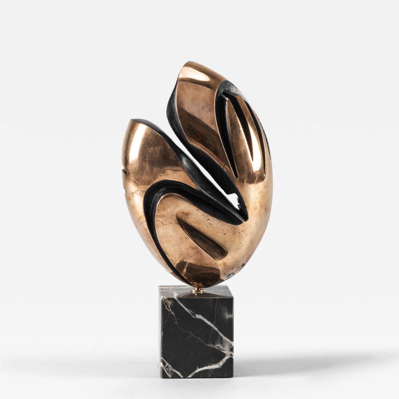 Gino Cortelazzo Gino Cortelazzo abstract sculpture in bronze artists proof Italy 1970s