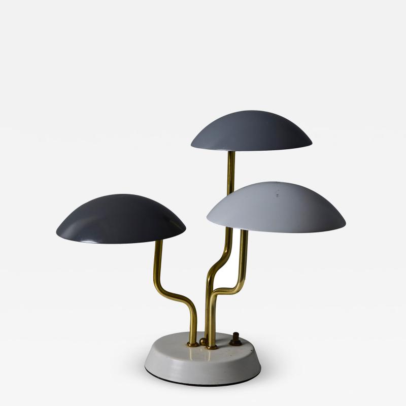 Gino Sarfatti 1950s Gino Sarfatti Tricolore Grey Table Lamp for Arteluce