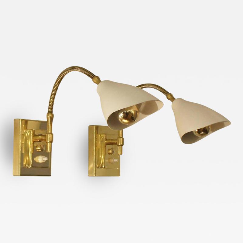 Gino Sarfatti Gino Sarfatti Attributed Adjustable Arm Sconces Italy 1960s