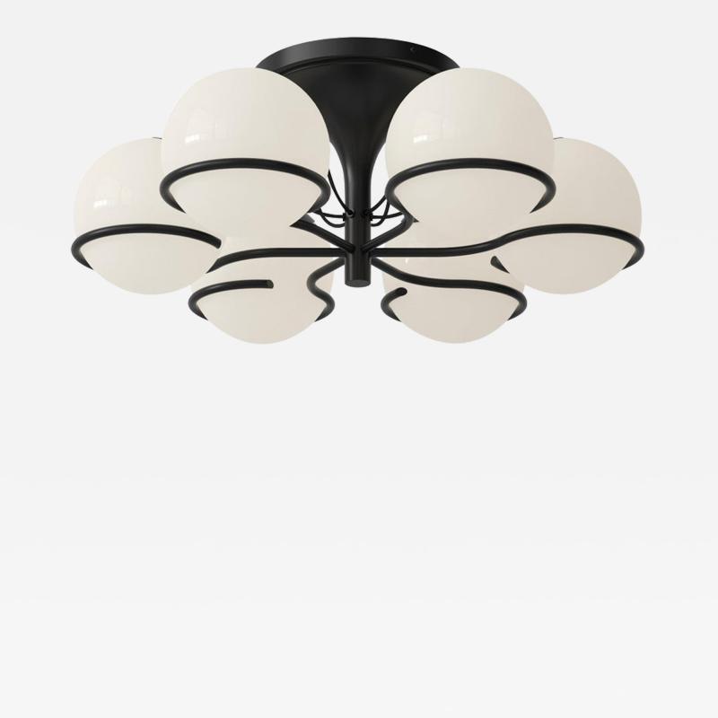 Gino Sarfatti Gino Sarfatti Model 2042 6 Ceiling Light in Black