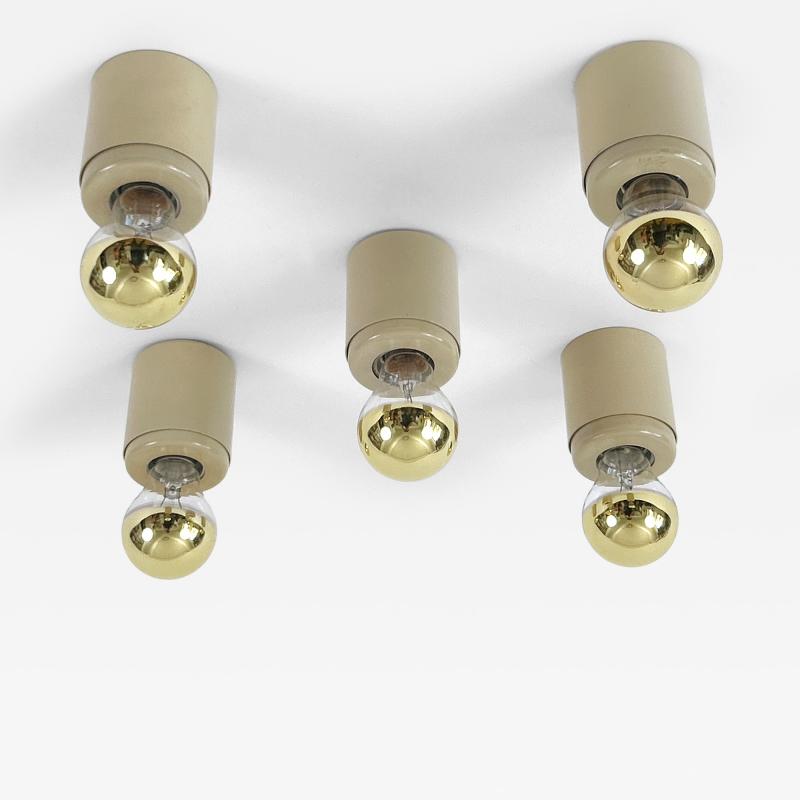 Gino Sarfatti Set of Five Gino Sarfatti Ceiling Lamps or Sconces SP 14 Arteluce Italy 1960s