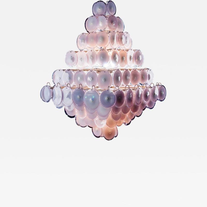 Gino Vistosi Majestic Chandelier Amethyst Italian Design by Gino Vistosi 1970s