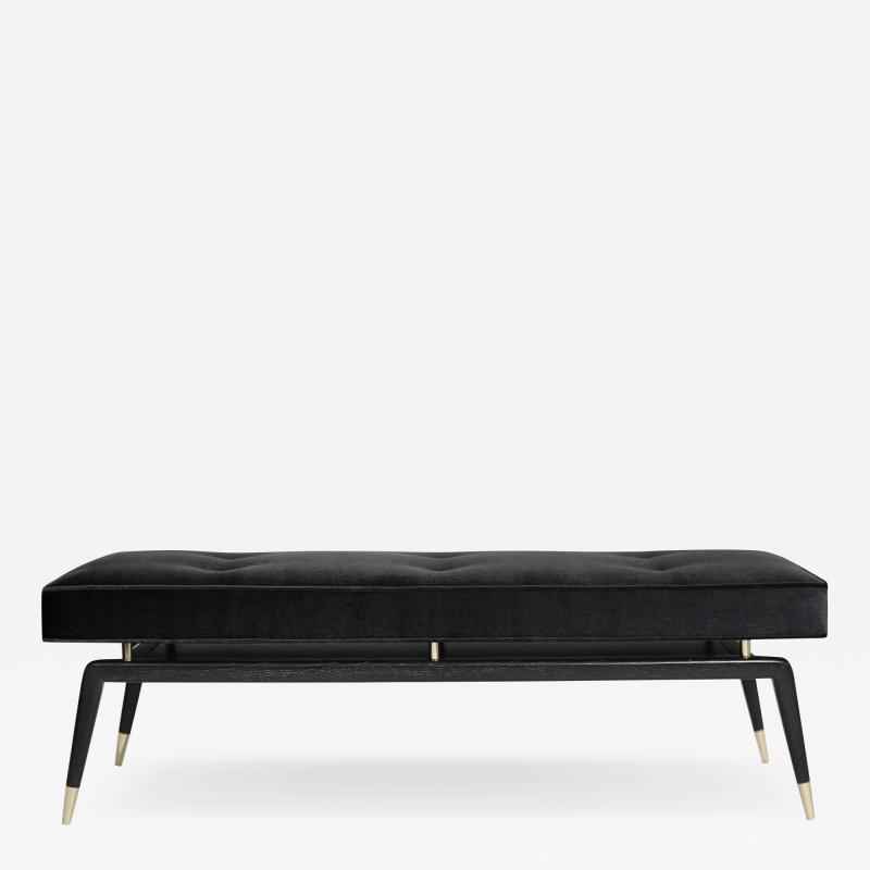 Gio Bench in Cerused Oak and Brass by Stamford Modern