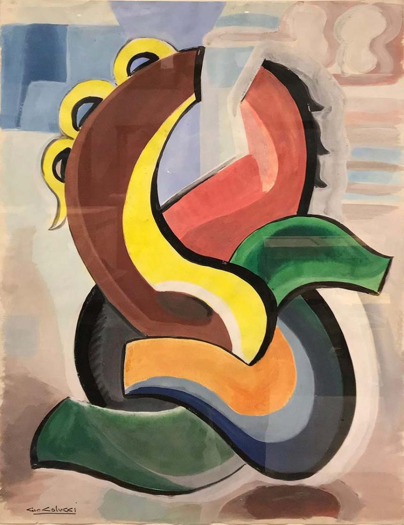 Gio Colucci COLORFUL ABSTRACT GOUACHE BY GIO COLUCCI