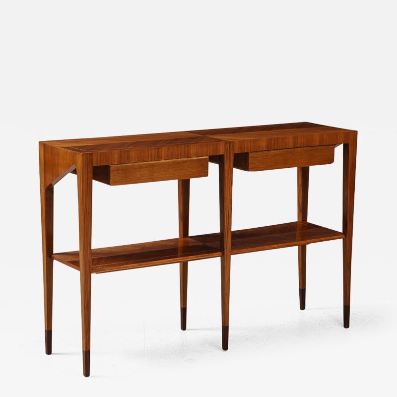 Gio Ponti 2 Drawer Custom Console Table by Gio Ponti