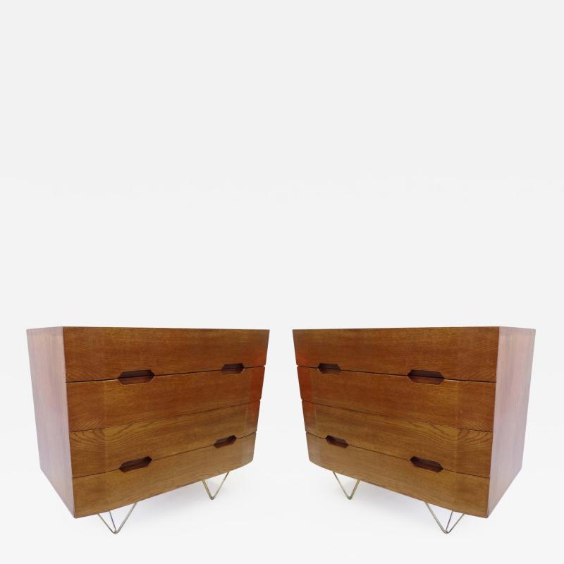 Gio Ponti 2 Italian Mid Century Modern Commodes or Chests of Drawers Circle of Gio Ponti