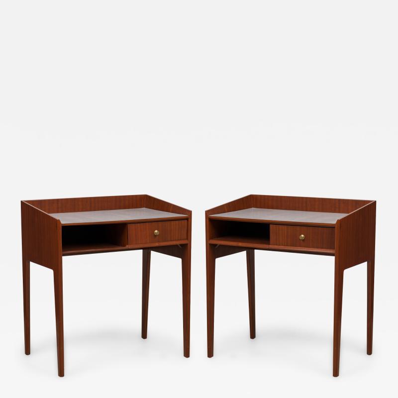 Gio Ponti 2 Mid Century Italian Mahogany and Formica Desk Style of Gio Ponti 
