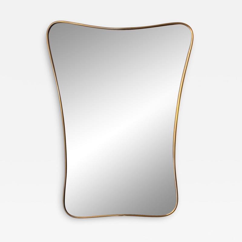 Gio Ponti Brass Free Form Mirror Italy 1950s