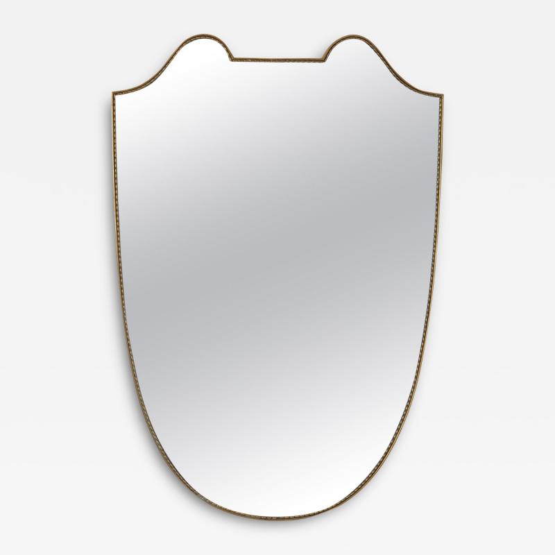 Gio Ponti Brass Shield Mirror