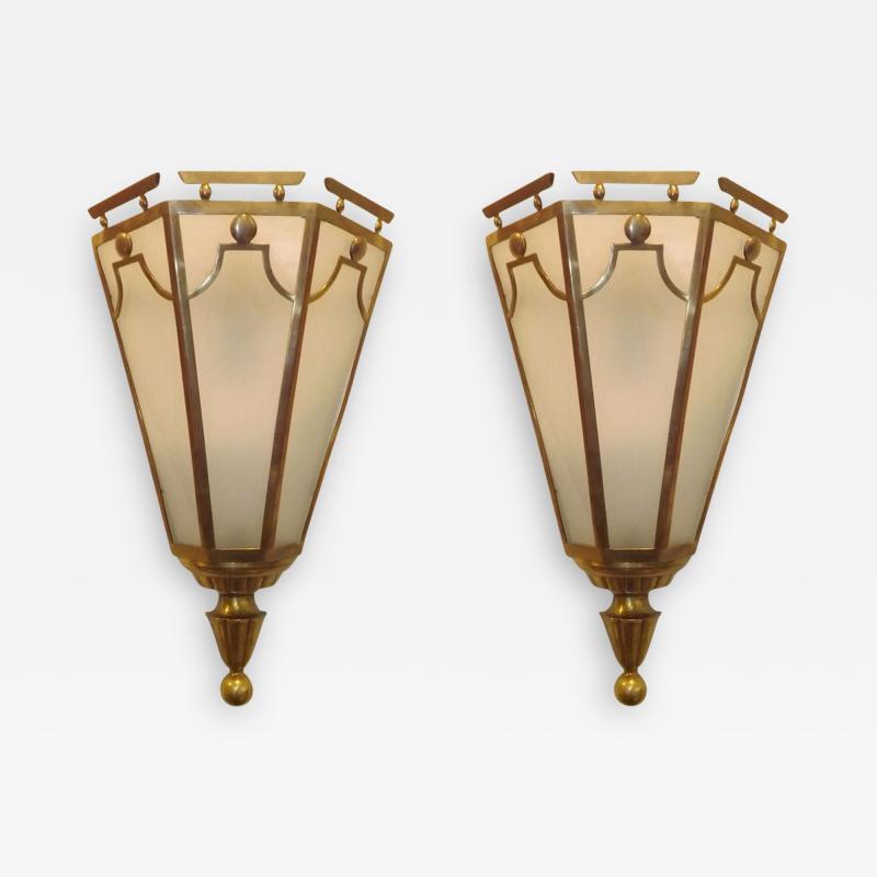 Gio Ponti Bronze Sconces from the Hotel Bristol