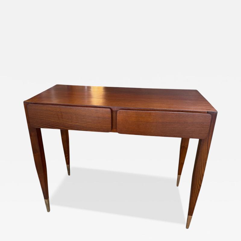 Gio Ponti Gio Ponti Console Table with Brass Capped Legs Italy 1950s