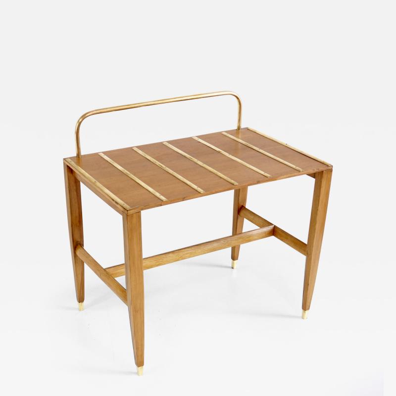 Gio Ponti Gio Ponti Walnut Side Table Luggage Rack for Hotel Royal Naples 1955